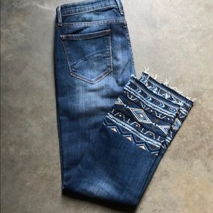 Driftwood Ankle Jeans with Embroidered Detail